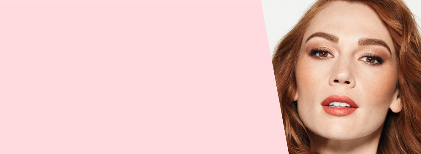 Close-up of model wearing the Canyon Sunset makeup artist look from Mary Kay.