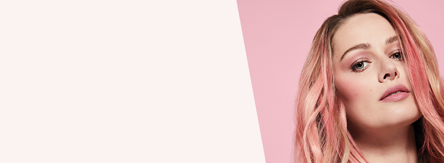 Close up of model wearing Mary Kay makeup artist look Pink Out.