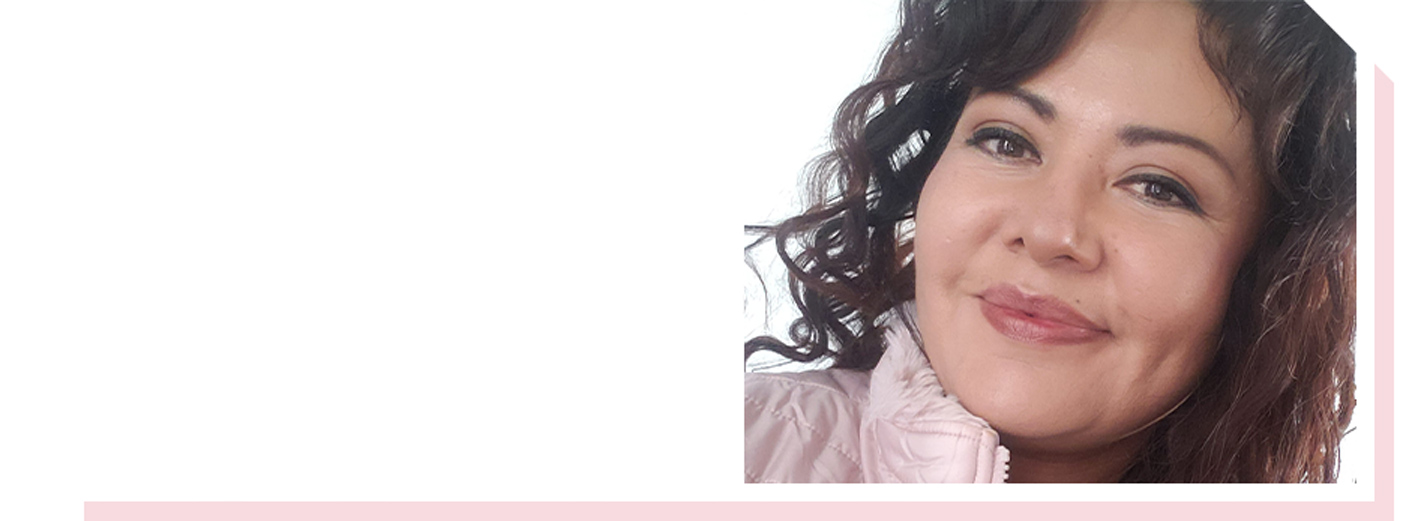 Closeup of woman with slight smile