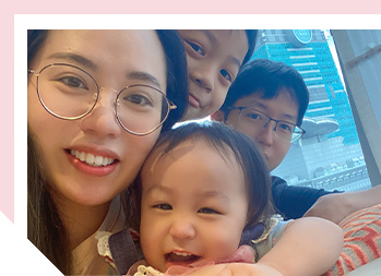 Closeup image of a woman with a baby