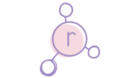 An molecular structure-inspired illustration that represents retinol