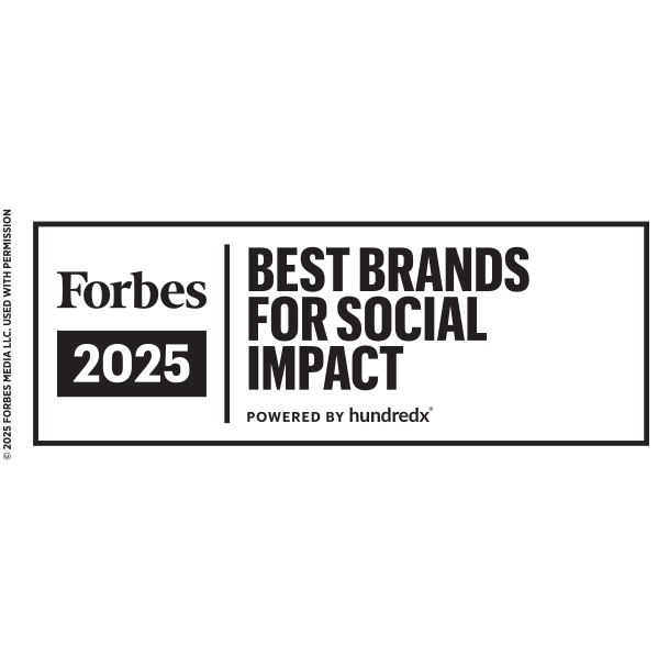 Forbes #9 Best Brand For Social Impact 2025 Logo