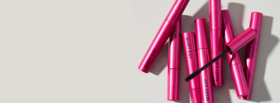 Several Lash Love Fanorama™ Define+Lift Mascaras styled to create a wall of pink
